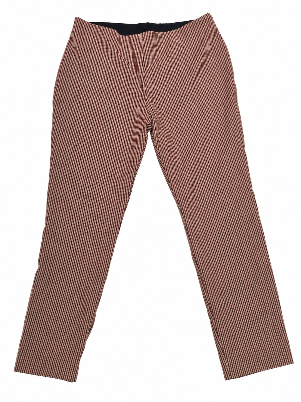 A New Day Women's Slim Checked Pants - Dark Brown & Brown